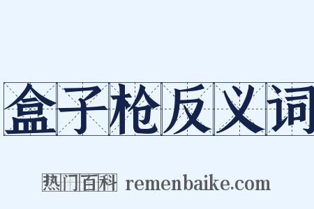 盒子枪反义词是什么意思的图片